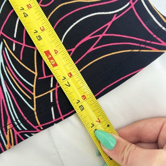 Voli Vintage Y2K 90s Black Pink Geometric Off Shoulder Blouse 3/4 Sleeve Womens - Picture 5 of 6